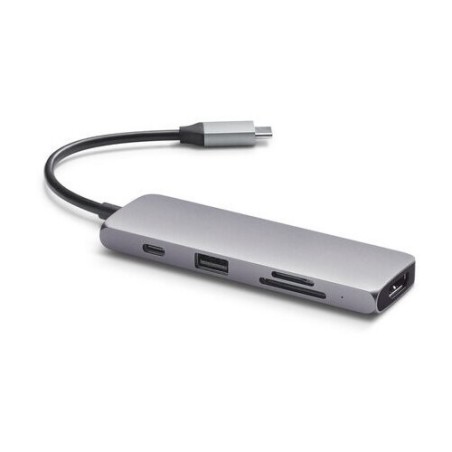 Satechi Aluminum Multiport Pro USB-C Adapter | Ultimate USB-C Docking Station for Versatile Connectivity